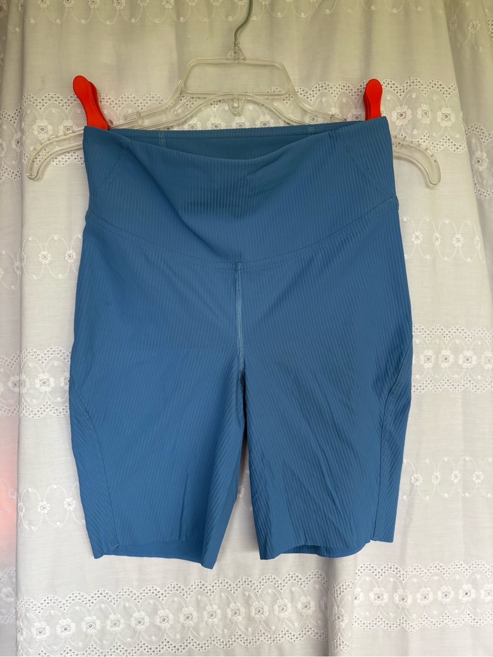lululemon athletica Blue Ribbed High-Rise Athletic Shorts